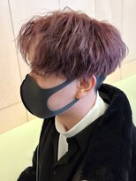 ニアウ 伊勢崎連取店(Niau)&nbsp;センターパートツイストスパイラルパーマツーブロックメンズヘア