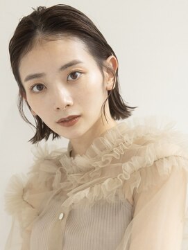 ネリー 銀座(NERIE) 大人可愛い20代30代40代黒髪外ハネショートボブ