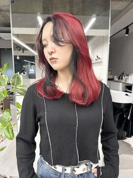 ヴァンシィー(VANCY) red×dark grey