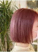 ケアブリーチ×ピンク×ボブ