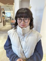 サラビューティーサイト 志免店(SARA Beauty Sight) 【KANATA】20代30代 パツっと重めバング×ウェーブパーマ