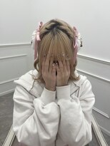 【ヘアメ】ハイトーンでりあるヒツジさんヘア＊新井