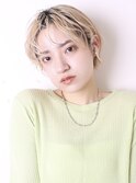 似合わせカットハイトーンシアーカラーソフトカールショート0503