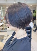 絶壁解消/大人可愛い/ひし形/小顔/30代40代◎ショートボブN 