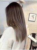 ミルクティーベージュダブルカラーグレージュカラーハイライト