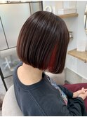 ボブ/レッドカラー/SHEERalun新小岩店