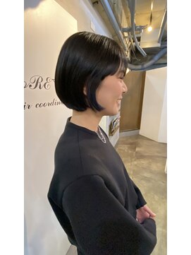 ロア ヘアーコーディネート 四条烏丸店(LoRE hair coordinate) 丸みミニボブスタイル／斉藤