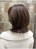 前髪あり/ミディアム/顔まわりレイヤー/30代/40代/恵比寿