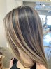 【斉藤指名限定】カット+ ハイライト+カラー　￥27.800 ※180min