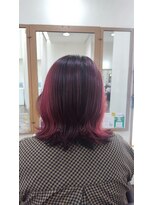 イタクラ 赤道店 (ITAKURA)&nbsp;くびれボブ/レッドカラー/白髪染め/アゴラインボブ