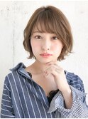 ゆるふわショートボブ 大人可愛い 小顔