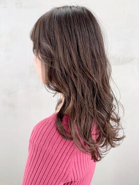 アルバム 銀座(ALBUM GINZA) ブラウンロング_アッシュブラウンネオウルフ外ハネボブ_ba275463