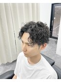 センターパート × スパイラル