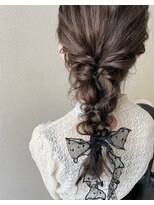 オウルヘアー(Owl hair) ゆる編み/チュールリボン