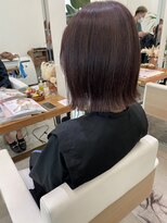 カッツ 駅家店(CUT S)&nbsp;切りっぱなしボブ大人ピンクカラー♪♪