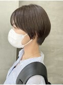 マッシュショートカット丸みショートカット黒髪ショートカット
