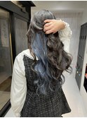 ブルーインナーカラー♪