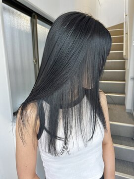 ルーム(Loom.) ブリーチなしグレーカラー　グレージュ　ブルーブラック