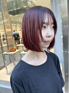 ネオリーブギンザ 銀座店(Neolive GINZA) (銀座) ボブ 赤系カラー