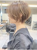 ショートボブ髪型40代50代60代前髪あり前髪なし【橋本】