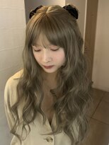 メゾンアクア 表参道(Maison ACQUA)&nbsp;☆ブリーチなしダブルカラー オリーブ オリーブベージュ ボブ