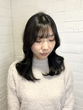 ヘアースペースブルーム プリュス 石橋店(HAIR SPACE BLOOM plus) ブルーブラック/レイヤーカット/韓国ヘア/艶髪