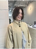 大人ボブ ニュアルスカール ベージュカラー