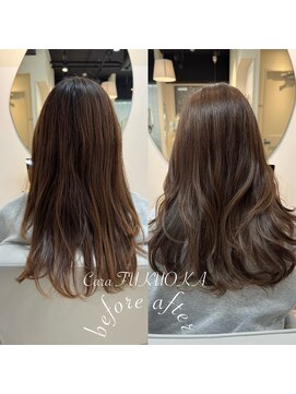 ミルクティーグレージュ《★髪質改善うる艶水素カラー＋カット》