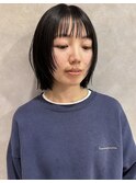 レイヤーボブ/ディープパープル【髪質改善/縮毛矯正くびれヘア】