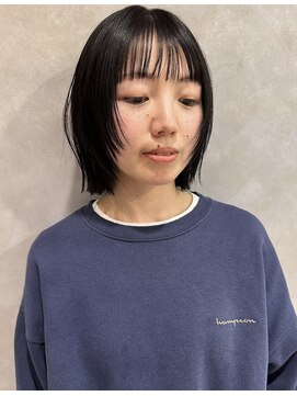 ハウリーヘアアンドスパ(HAURY hair&spa) レイヤーボブ/ディープパープル【髪質改善/縮毛矯正くびれヘア】