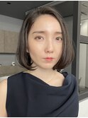 丸みショート・ボブ/丸顔/前髪なし/絶壁解消/３0代/４0代/長め