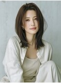 ☆ホワイトグレージュミニウルフデジタルパーマチェリーブラウン