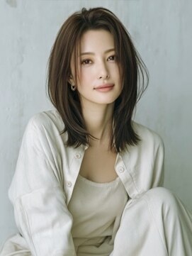 アルトリスト(Altruist Aging×HAIR&SPA) ★ダークアッシュ大人ガーリーボブ着物ミディアムレイヤーカット