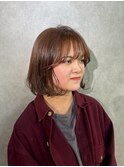くびれヘア/アプリコットオレンジ/夏のヘアアレンジ/南草津