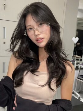 トイ(TOI) かきあげ前髪/韓国ロングレイヤーウェーブ/ダークグレー