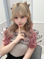 リルミー ミュエナ 大須 矢場町(Lilme myuena)&nbsp;リボンハーフツイン×グラデーションカラー