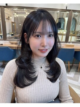 ロンドアベニール 北千住(Lond avenir) 韓国顔周り/バタフライカット/ミディアムレイヤーカット北千住