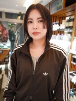 ビファインクーアヴェダ(Be fine coo AVEDA)&nbsp;前髪なしボブ　ステップカット　大人ストレートボブ