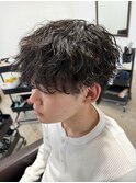 波巻きパーマ