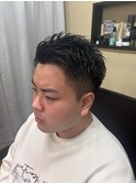 ツーブロアップバング