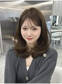 ダークブルー　ミルクティーブロンド　ワンホンレイヤー