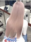 ミルクティーピンクダブルカラーピンクハイトーン韓国レイヤー