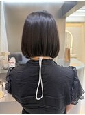 地毛風縮毛矯正とまとまるボブヘア/20代/30代/うねり/広がり