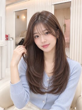 ユイマァル 岡山(YUIMARL) レイヤーカット★20代30代40代岡山★艶髪マロンブラウンカラー★