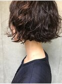 bibito 小顔デジタルパーマ ネオソバージュ　Aラインボブ
