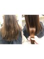テラス アヴェダ 大丸心斎橋店(Terrace AVEDA)&nbsp;髪質改善のbefore after。枝毛もくっついてキレイになります！