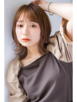 ハニーシブヤ(HONEY shibuya) 【ちゃまStyle】10代20代くびれミディチョコレートベージュ