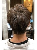 襟足スッキリショート×ミルクティーベージュ