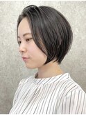センターパートボブ/ショートヘア/イルミナカラー/前髪あり[調布