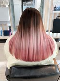 ■グラデーションカラー　ホワイトピンク